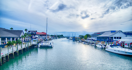 Image showing view of shem creek from coleman blvd charleston south carolina