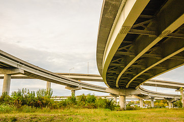 Image showing elevated highway road and pillars 