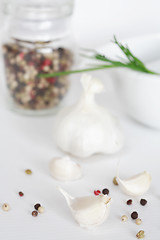 Image showing Garlic and pepper