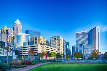 Image showing charlotte north carolina city skyline and downtown