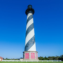 Image showing Cape Hatteras lighthouse at its new location near the town of Bu