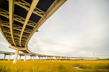 Image showing elevated highway road and pillars 