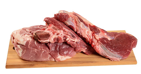 Image showing Raw Beef and pork meat