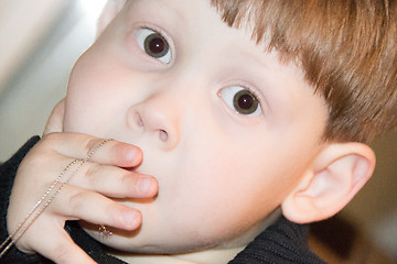 Image showing Surprised boy