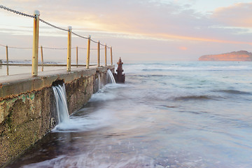 Image showing Ocean pool overflows