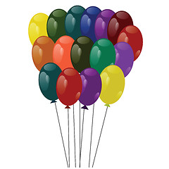 Image showing multicolored balloons