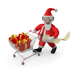 Image showing Santa Buying Presents