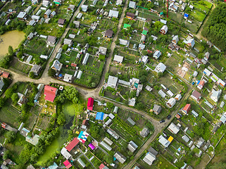 Image showing View of housing estate from bird eye view