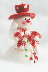 Image showing Cheerful snowman