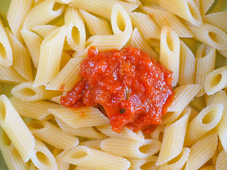 Image showing Tomato pasta