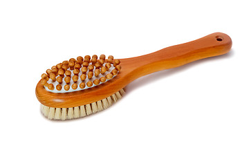 Image showing Brush for body massage on a white background.