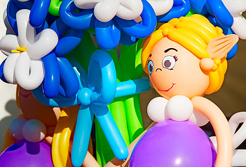 Image showing Beautiful inflatable toys - decoration for the holiday.