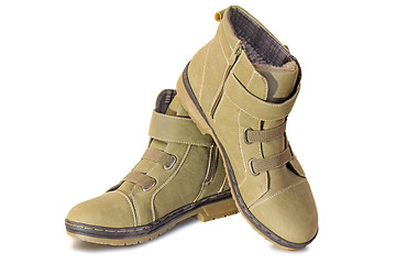 Image showing Winter boots for women on white background.