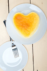 Image showing heart cheesecake