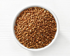 Image showing bowl of buckwheat grains