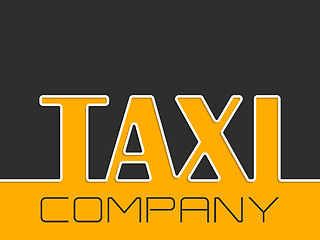 Image showing Taxi company background with taxi text