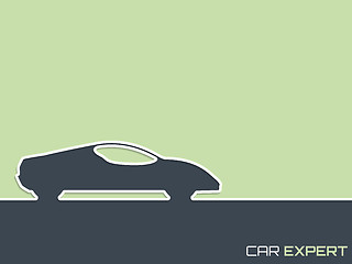 Image showing Sports car advertising background design