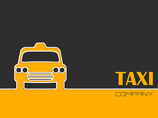 Image showing Taxi company advertising with taxi cab