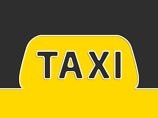 Image showing Taxi company advertising with taxi sign