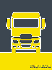 Image showing Transportation brochure design with truck