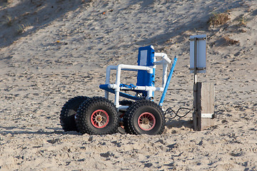 Image showing Wheelchair designed specifically for use on the Sea Beach