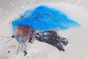 Image showing Rubble on a dutch beach