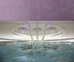 Image showing Bathtub Jacuzzi filling