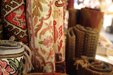 Image showing Colorful fabrics