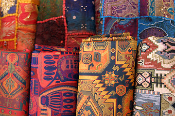 Image showing Colorful fabrics