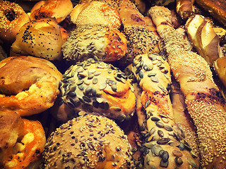 Image showing Variety of bread a bakery