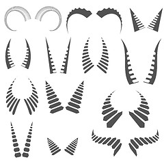 Image showing silhouettes horns