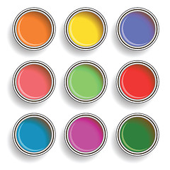 Image showing paint can color palette