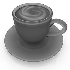 Image showing Coffee cup on saucer