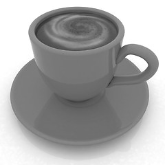 Image showing Coffee cup on saucer