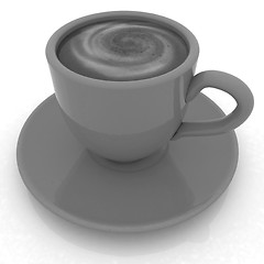 Image showing Coffee cup on saucer