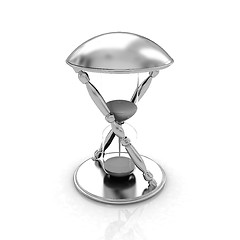 Image showing Transparent hourglass. Sand clock icon 3d illustration. 