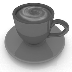 Image showing Coffee cup on saucer