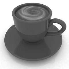 Image showing Coffee cup on saucer