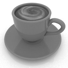 Image showing Coffee cup on saucer