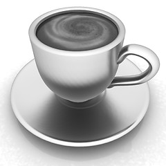 Image showing Coffee cup on saucer