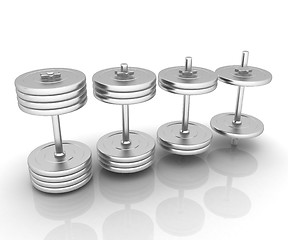 Image showing Metalll dumbbells 