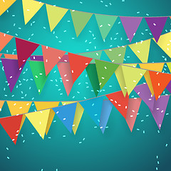 Image showing Festive background with flags