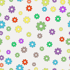 Image showing Seamless background with gears.