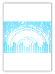 Image showing Abstract blue music flyer design