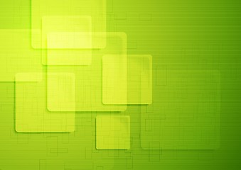 Image showing Bright green technical squares background