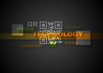 Image showing Concept dark technology background