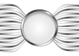 Image showing Abstract silver metal vector background