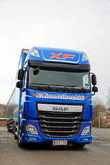 Image showing Blue DAF XF Euro 6 Truck and Trailer