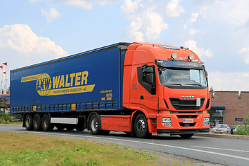 Image showing New Iveco Stralis Hi-Way Semi Truck on the Road