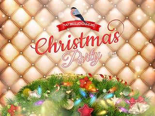 Image showing Christmas party poster. EPS 10